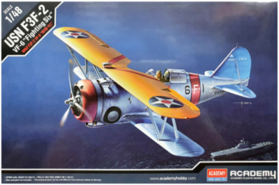 1/48 USN F3F-2 VF-6 ''FIGHTING SIX'' US Navy Hobby Model kit Toy #12326 Academy
