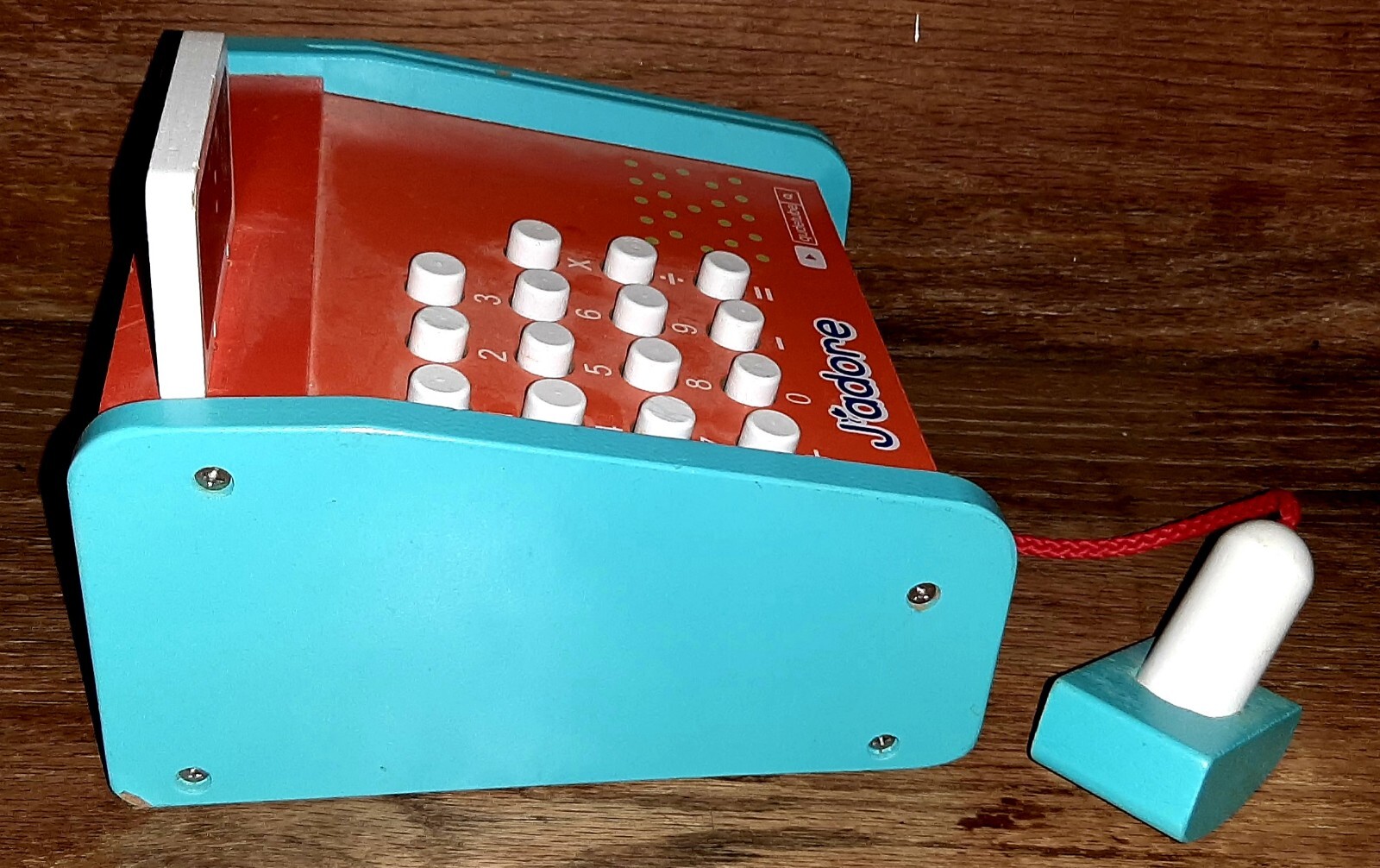 как выглядит Jadore Wood Cash Register Grocery Scanner Pretend Play Toy фото