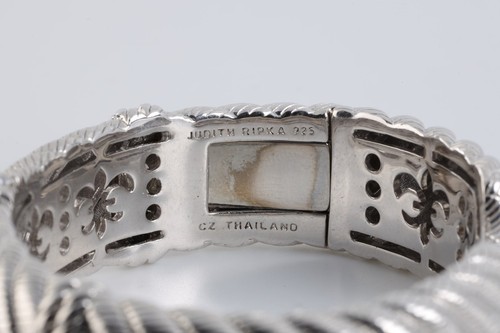 Bracciale Bracciale Bracciale Zirconi Cubici Argento 925 6" Judith Ripka (68,54g.) - Foto 4 di 4