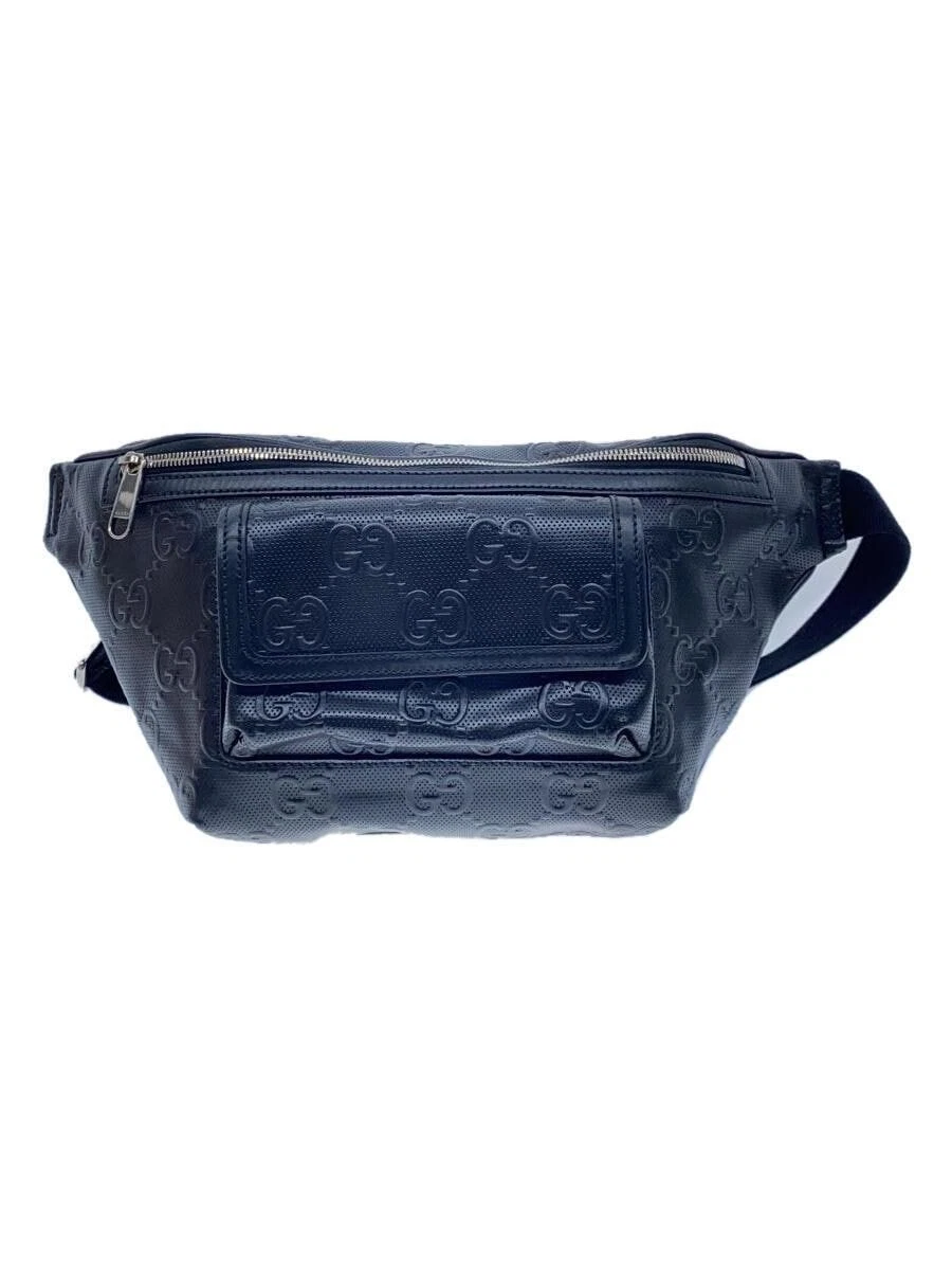 GUCCI sac ceinture taille GG cuir gaufré noir occasion