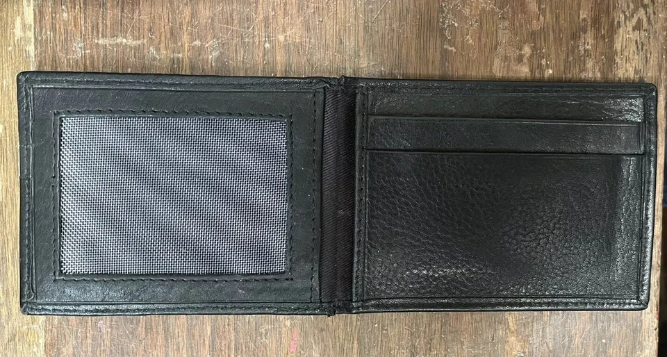 Element Card Holder Wallet Minimalist Mini black leather travel - Image 3 of 3