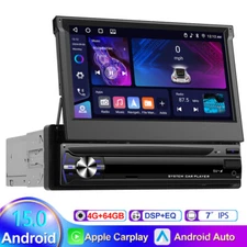 Android 15.0 Single 1 Din Car Stereo Radio GPS Navi WIFI FM RDS