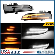 White/Amber LED Side Mirror Light Sequential Signal For Benz C E S CLA CLS Class