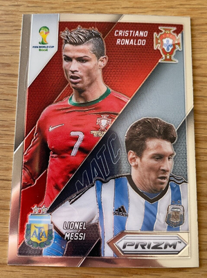 2014 World Cup Panini Prizm #19 Cristiano Ronaldo Lionel Messi 