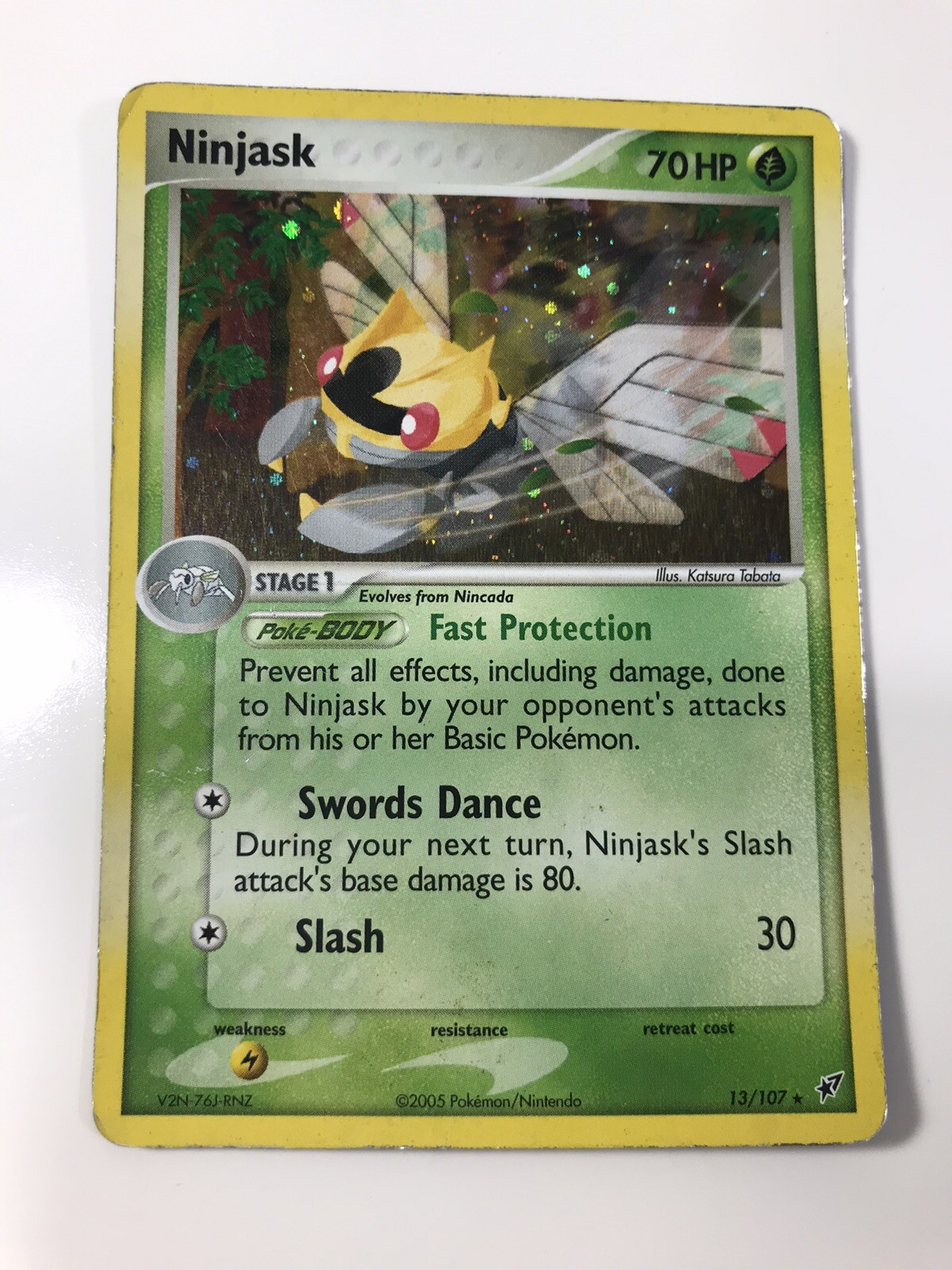 Ninjask 13/107 - EX Deoxys Set - Holo Foil Rare Card Pokemon -