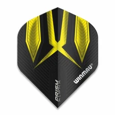 WINMAU PRISM ALPHA  STANDARD SHAPE FLIGHTS YELLOW & BLACK 