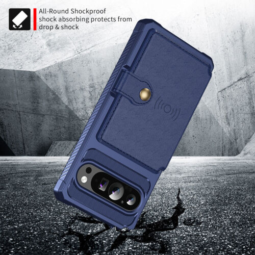 For Google Pixel 9 Pro XL/9/8/7/7 A Shockproof Leather Stand Card Wallet Case - Picture 38 of 53