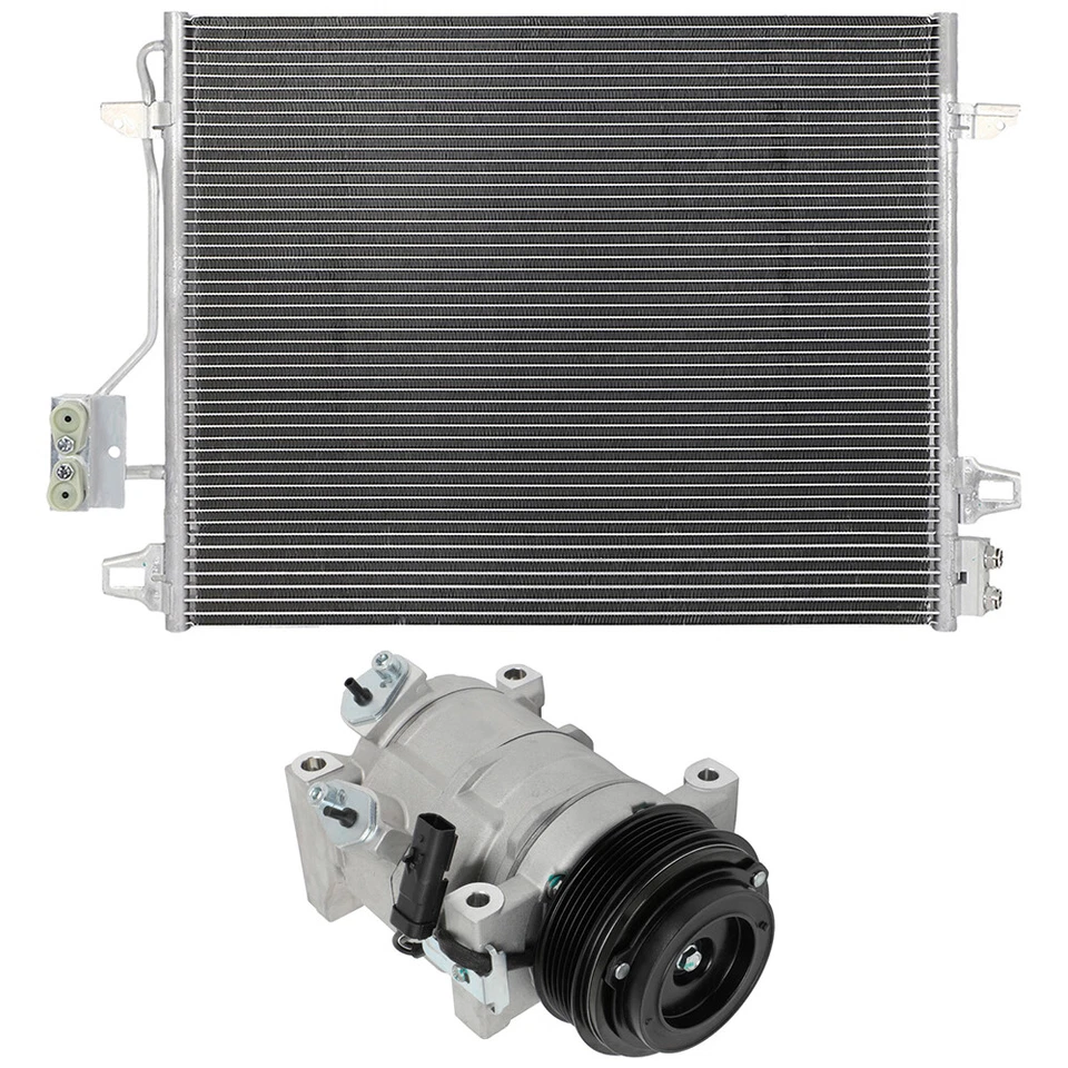 AC Condenser & AC Compressor Cooling Kit For 2008-2010 Chrysler Town & Country - Image 3 of 4