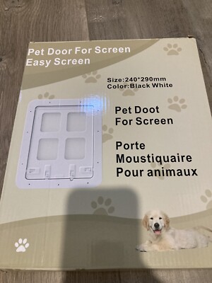 Pet Cat Small Dog Lockable Flap Door Lock Door Gate Frame for Screen Window