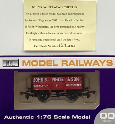 Dapol 00 Wessex Wagons 5 Plank 10T Open Wagon JS White & Son Eastleigh L/E: Neu