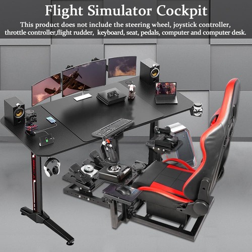 Supllueer Flight Racing Simulation Cockpit mit Sitz passend für Logitech G29 X52 - Picture 8 of 25