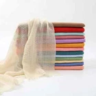 Lightweight Cotton Linen Scarf for Women Solid Summer Thin Viscose Wrap Cover