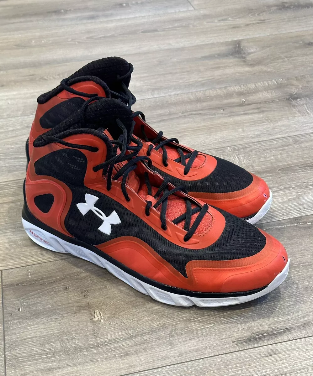 UNDER ARMOUR Men s Spine Basketball Shoes 15 Red Black 1240728 826