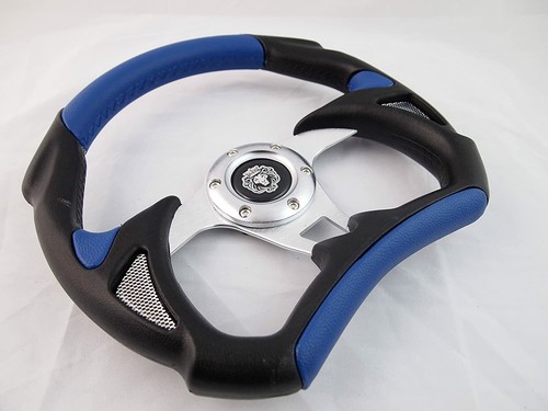1984+ CLUB CAR DS Blue steering wheel golf cart With chrome Adapter - Picture 3 of 4