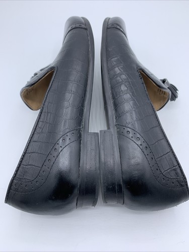 Array Womens Hadley Black Leather Tassel Loafers Shoes Flats Size 9.5 Medium - Picture 6 of 12