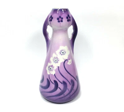 Jugendstil Vase um 1900 St.Amand Hamage Nord Fayence - Bild 1 von 4