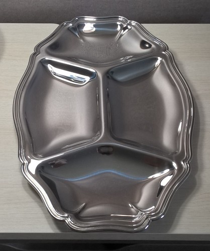 Guy Degrenne Divided Serving Platter Polished 18-10 Stainless Steel France 15.5" - Picture 4 of 9
