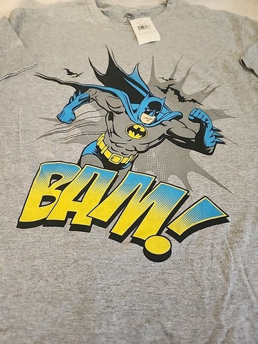 Dc Comics Batman Mens Gray T-shirt Size M - Picture 2 of 6