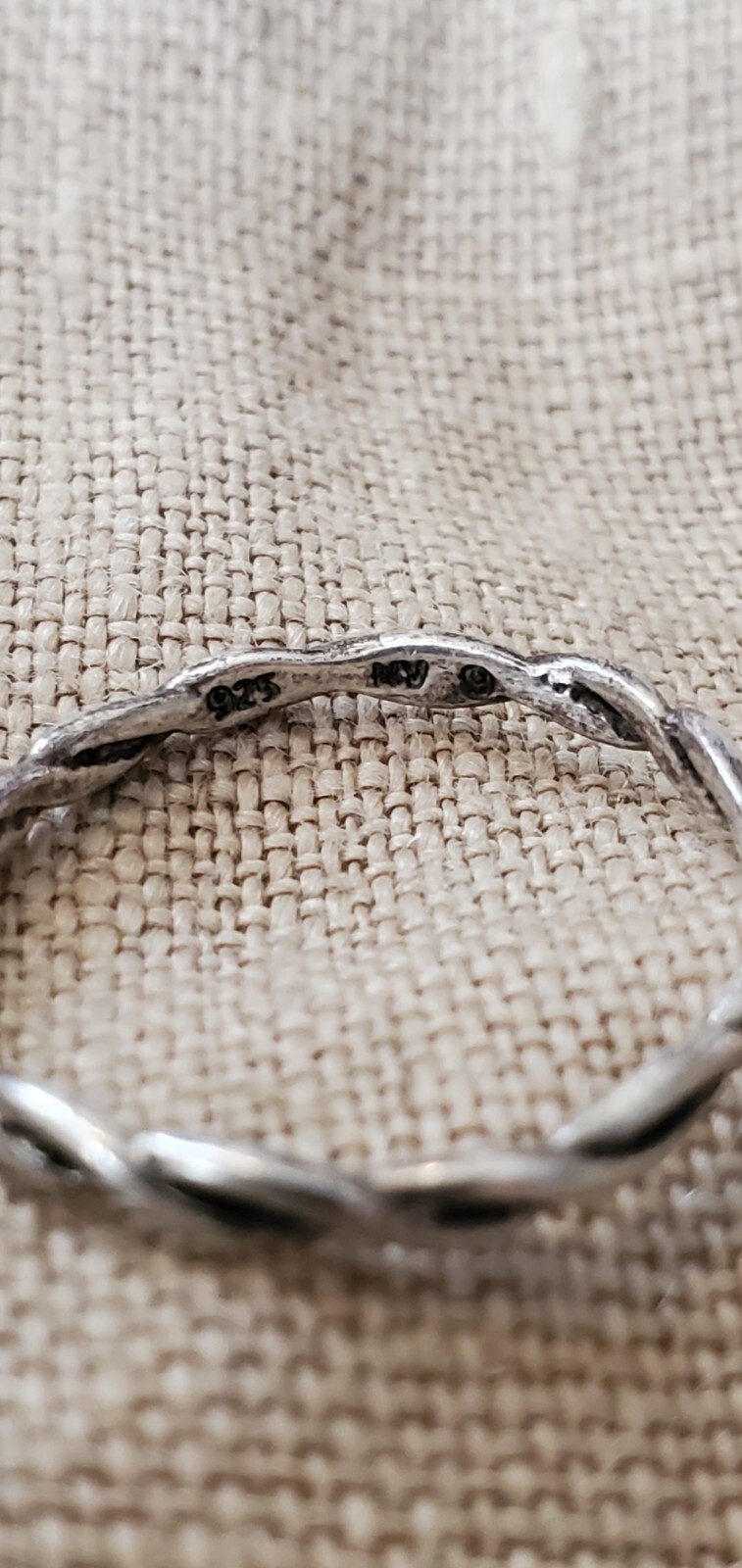 Handmade Twisted Silver Ring - image 3