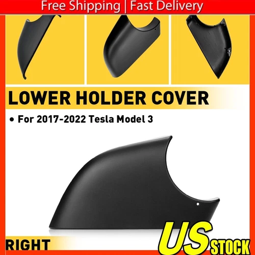 Right Side Car Wing Mirror Cover Lower Bottom Holder For 2017-2022 Tesla Model 3