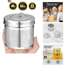 Tea Infuser Set 2 Large Stainless Steel Loose Leaf Herb Spice Strainers