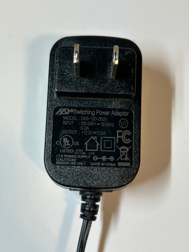 AC Power Adapter Supply FLO DK5-120-0500 12V 0.5A - Picture 2 of 2