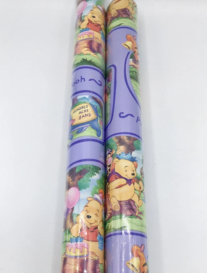 NEW-Vtg-Hallmark Disney Winnie The Pooh, Gift Wrap Rolls-30 SQ FT*READ⬇️On Ship - Image 3 of 4