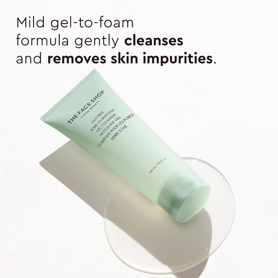 The Face Shop Tea Tree Pore Clarifying Gel Cleanser with Salicylic Acid++ 150ml - Image 2 of 4