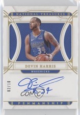 2021-22 Panini National Treasures Penmanship Gold 2/10 Devin Harris Auto s3g