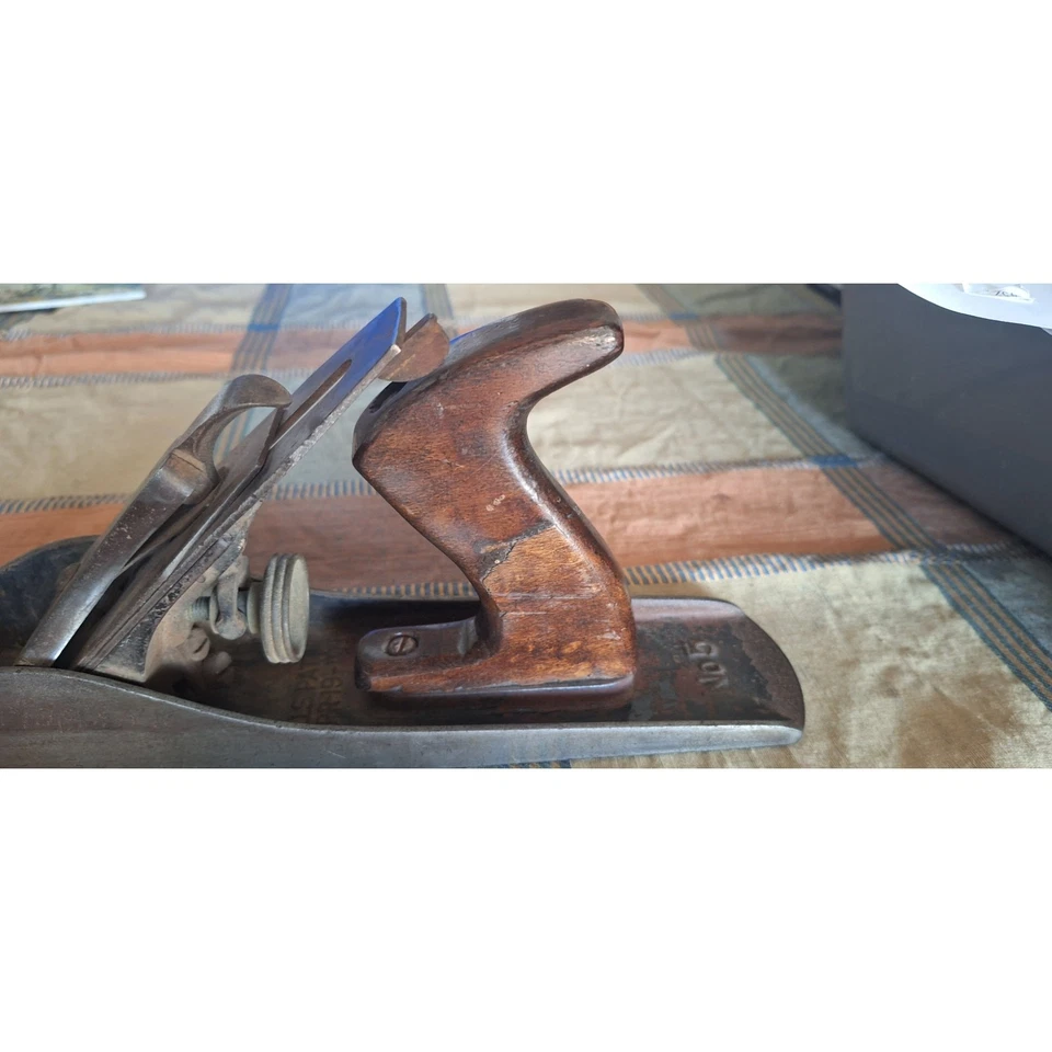 Stanley Bailey no. 5 aviones - Base plana hecha en EE. UU. n.º 5, 14" - Patente 19/04/1910 ¡Bonito! Foto 2 de 4