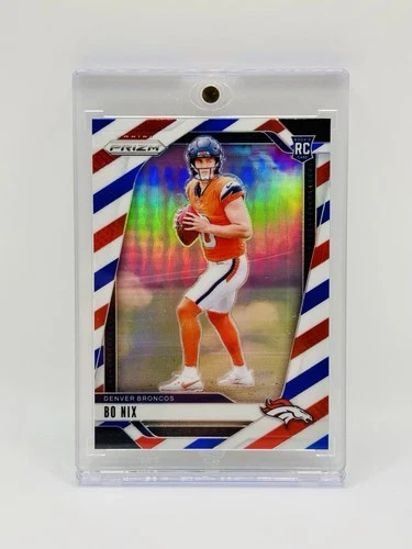 2024 Panini Prizm Rookies Bo Nix #309 Red White & Blue Prizm (RC)