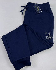 NEW POLO RALPH LAUREN Size M Men's Jogger Navy RL PONY Fleece Classic Fit