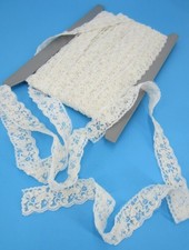 Lace w/ French Ribbon Flat 1" Scallop - Bolt 15 Yards Vintage - Baby, Wedding