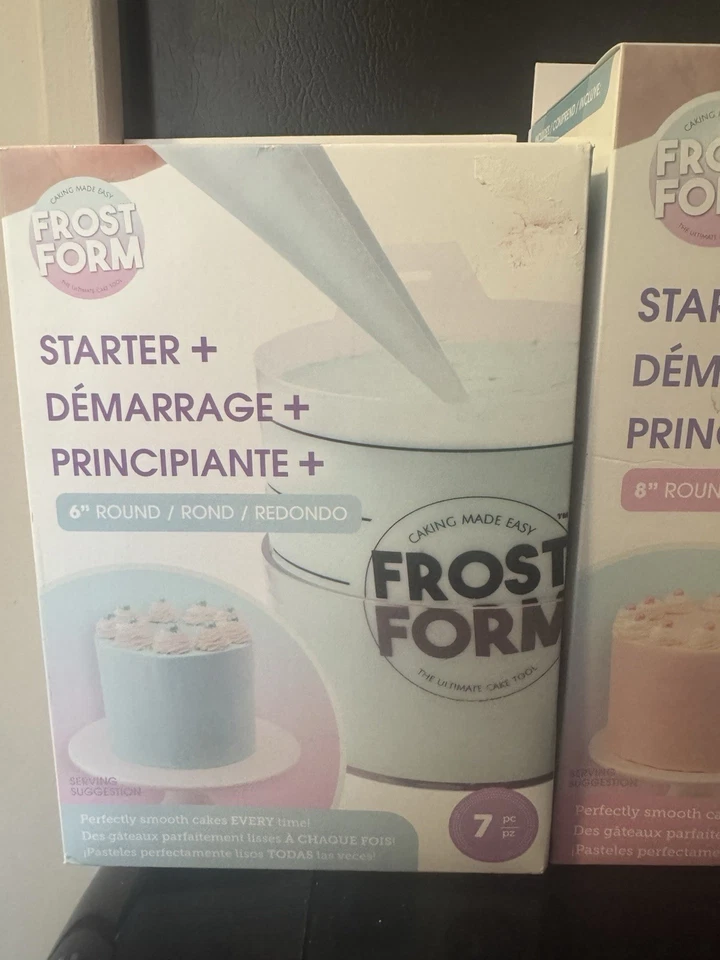 Набор для торта Frost Form 6 дюймов 8 дюймов круглый стартовый набор --2 упаковки для гладкого украшения - Изображение 3 из 3