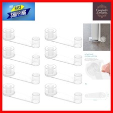 Adhesive Floor Door Stops - Swivel Latch Hold Open Catch - 8 Pack