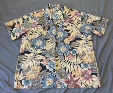 Hilo Hattie XL Hawaiian Aloha Shirt Floral Tropical Button Up USA Made