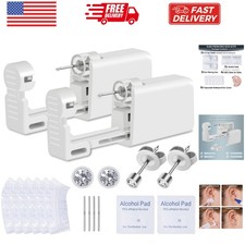 Ear Piercing Kit, 2 Pcs Disposable Ear Piercing Gun with Preloaded Ear Stud, ...
