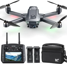 Drones with Camera for Adults 4K, WF33 GPS Foldable FPV Drone with 4.5" LCD Scre