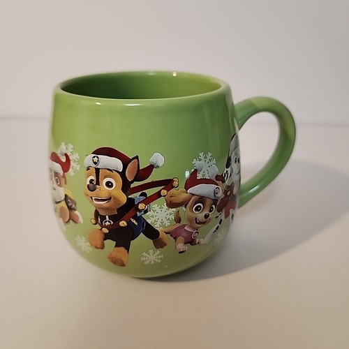 Tazza tazza PAW PATROL cuccioli in cappelli da neve verde natalizio - Foto 1 di 5