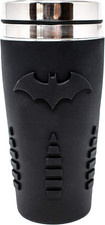 Image of Batman Travel Mug 15oz | Insulated Stainless Steel Tumbler w/ Silicone Grip | Of