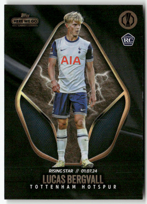 Topps 2024 CL Here we Go Fabrizio Romano No. Lucas Bergvall Rookie Rising Star