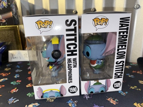 Funko Pop! Punto sandía #1589 puntada con auriculares #1590 SET Le9500 SOLDOUT - Imagen 2 de 6