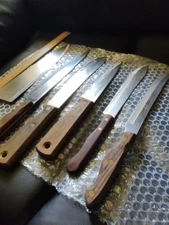 Lot of 6 knives, GREBAN, EKCO, BUTCHER BLOCK, and 2 Japan lifetime