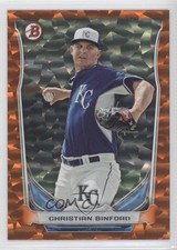 2014 Bowman Draft Top Prospects Orange Ice 17/25 Christian Binford #TP-65 9ws