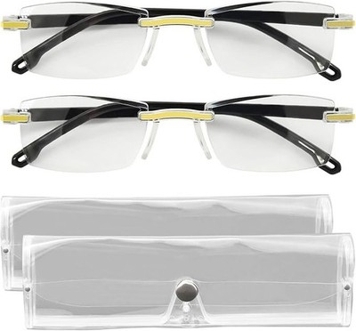 2 Pcs Auto Focus Glasses, Automatic Zoom Reading Intelligent Self Adjusting Pres