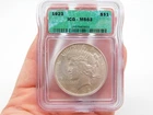 ICG MS 63 1923 UNITED STATES OF AMERICA PEACE SILVER DOLLAR COIN