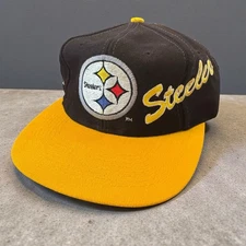Vintage Proline Apex One PITTSBURGH STEELERS Script Snapback Hat Cap NFL