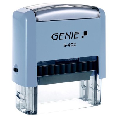 GENIE Selbstfärbend Stempel Set S-402 Printer Firmenstempel Bürostempel 4 Zeilen