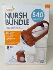 boon Nursh Bundle 8 piece baby bottle & accessories stater set silicone