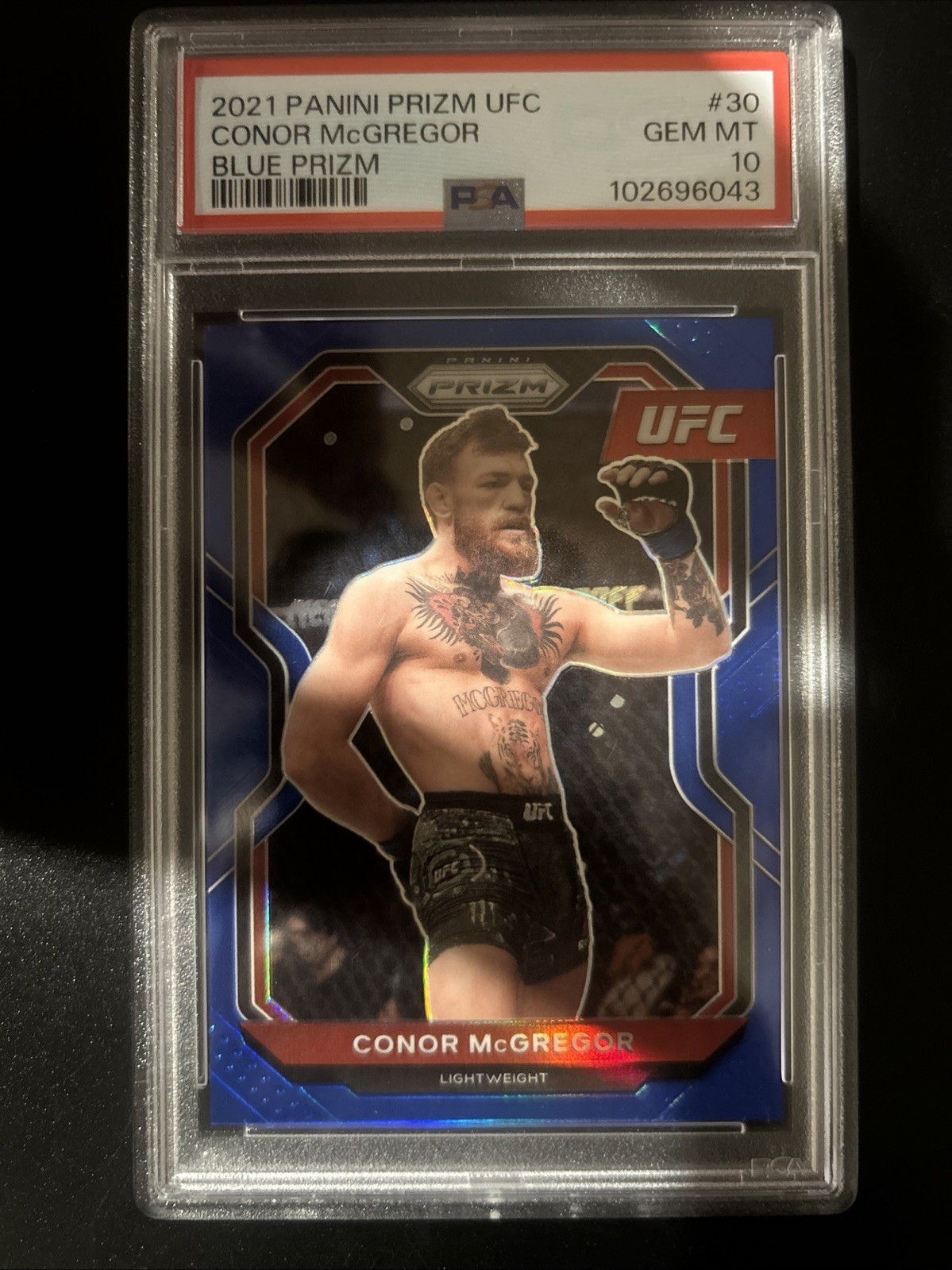 2021 Panini Prizm UFC - Conor McGregor #30 Blue Prizm /199